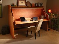 Office desk with Murphy bed hardware