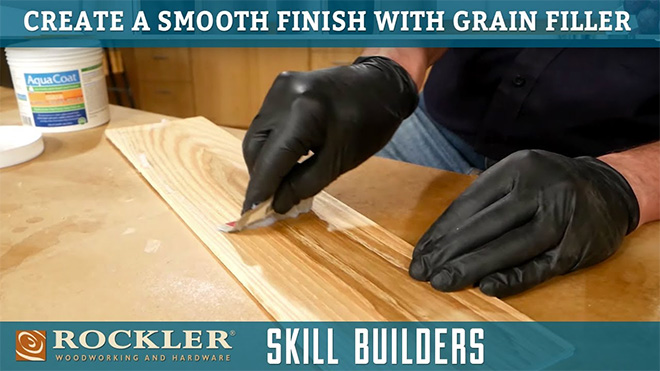 Creating a smooth finish using grain filler