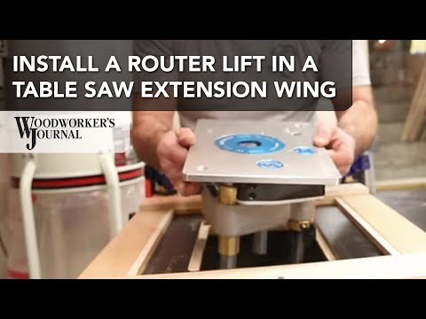 How to Add a Router Lift to Your Table Saw Extension Wing