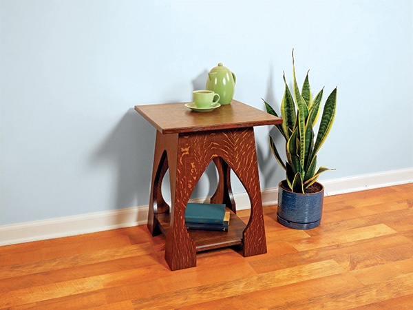 Roycroft-style Arts and Crafts taboret table